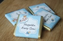 Sargılı Erkek Bebek Çikolatası-Hoşgeldin