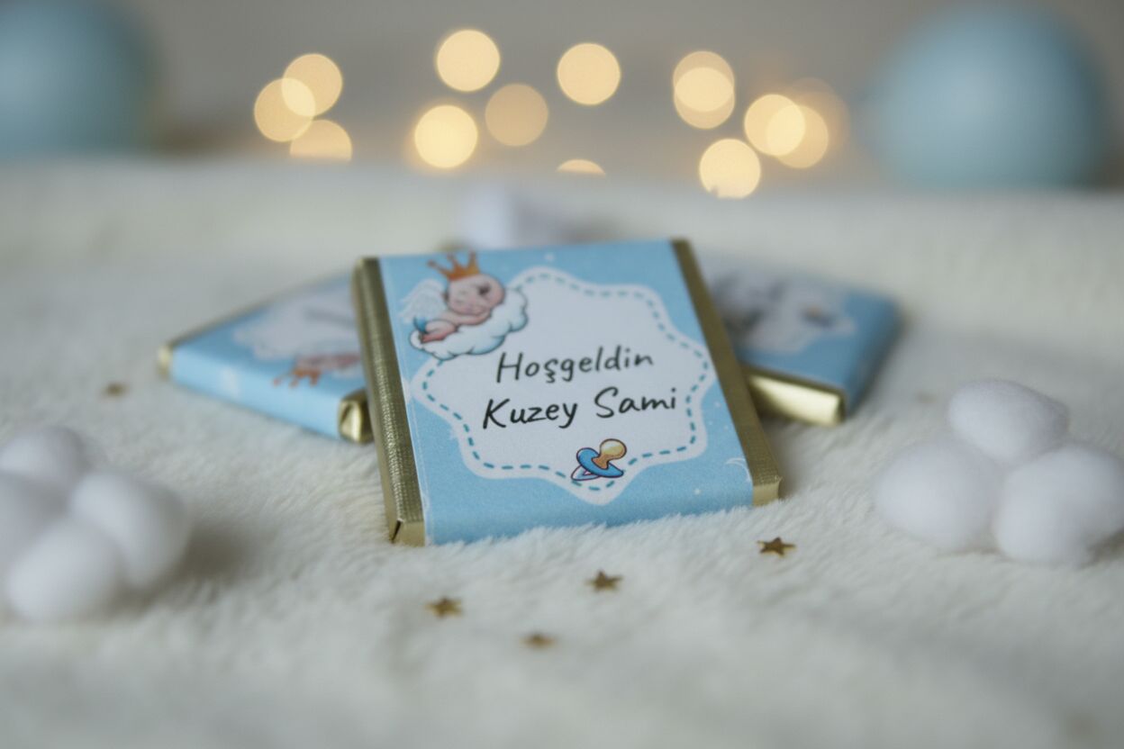 Sargılı Erkek Bebek Çikolatası-Hoşgeldin