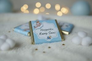Sargılı Erkek Bebek Çikolatası-Hoşgeldin