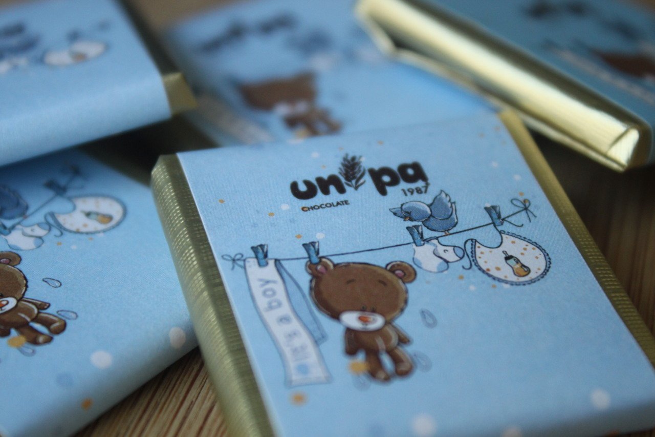 Sargılı Erkek Bebek Çikolatası-Ayıcıklı