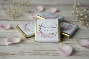 Sargılı Nişan Çikolatası-Çiçekli