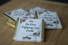 Sargılı Nişan Çikolatası-Çiçekli