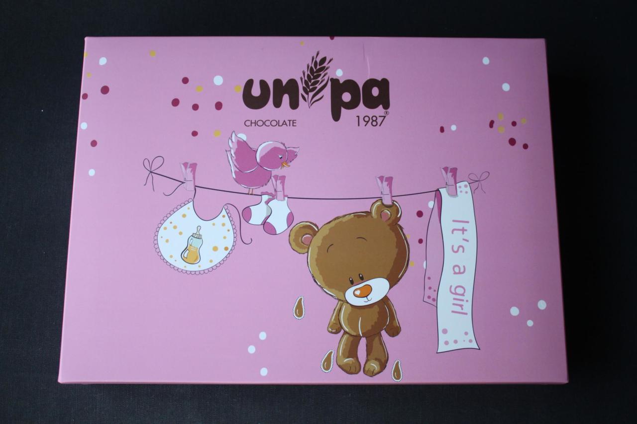 Kız Bebek Kutu Çikolata Dikdörtgen Kutu -72 adet-