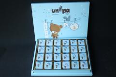 Erkek Bebek Kutu Çikolata Dikdörtgen Kutu -72 adet-