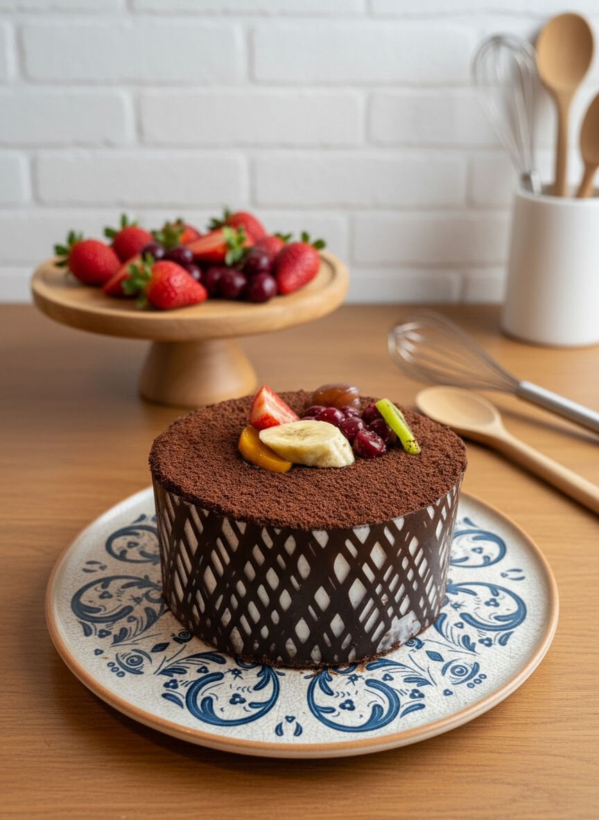 Karışık Meyveli Çikolatalı Pasta