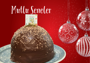 Çilekli Çikolatalı Yılbaşı Pastası