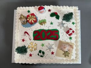 Yılbaşı Temalı Pasta 20 kişilik - Çikolatalı