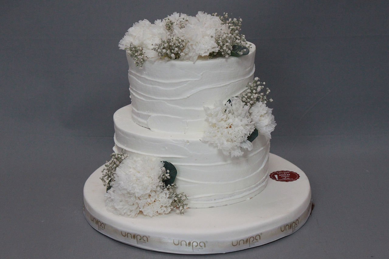 Kuru Çiçek Nişan Pastası