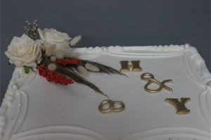 Kuru Çiçek Nişan Pastası