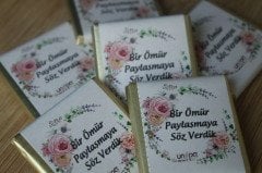 Sargılı Nişan Çikolatası-Çiçekli